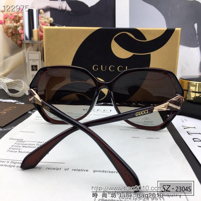 GUCCI古馳 新款太陽鏡 遮擋有害光線防輻射 出行旅遊必備品 2304S  lly1269